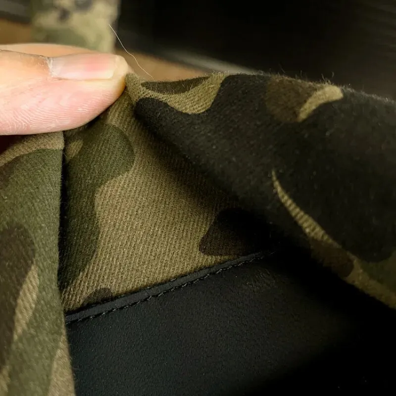 Camouflage Denim Over-the-Knee Boots
